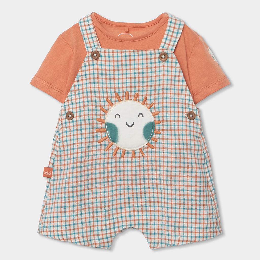Boboli completo pagliaccetto e shirt arancio 223018