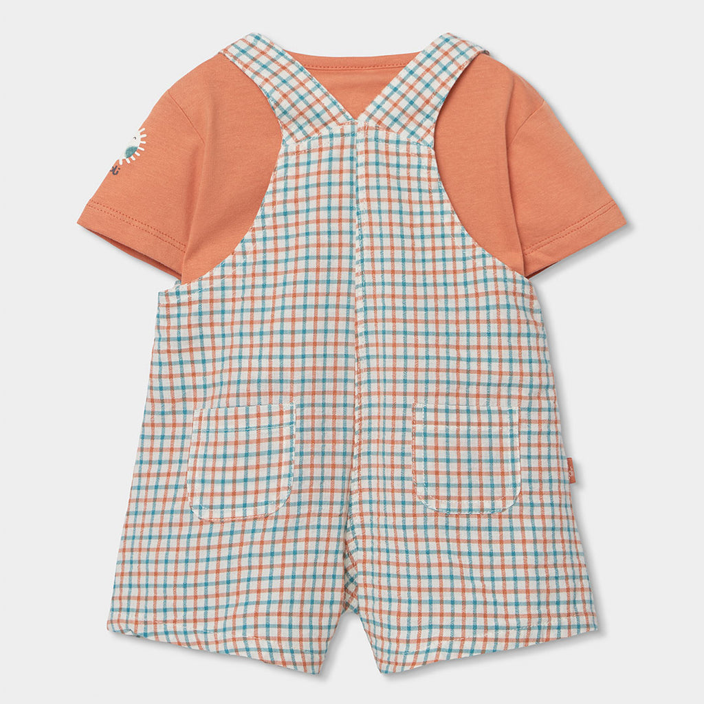 Boboli completo pagliaccetto e shirt arancio 223018