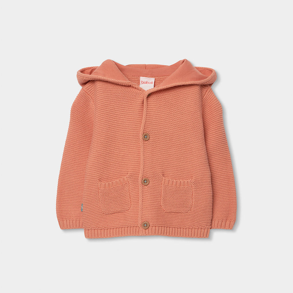 Boboli cardigan cappuccio bambino arancione 223131