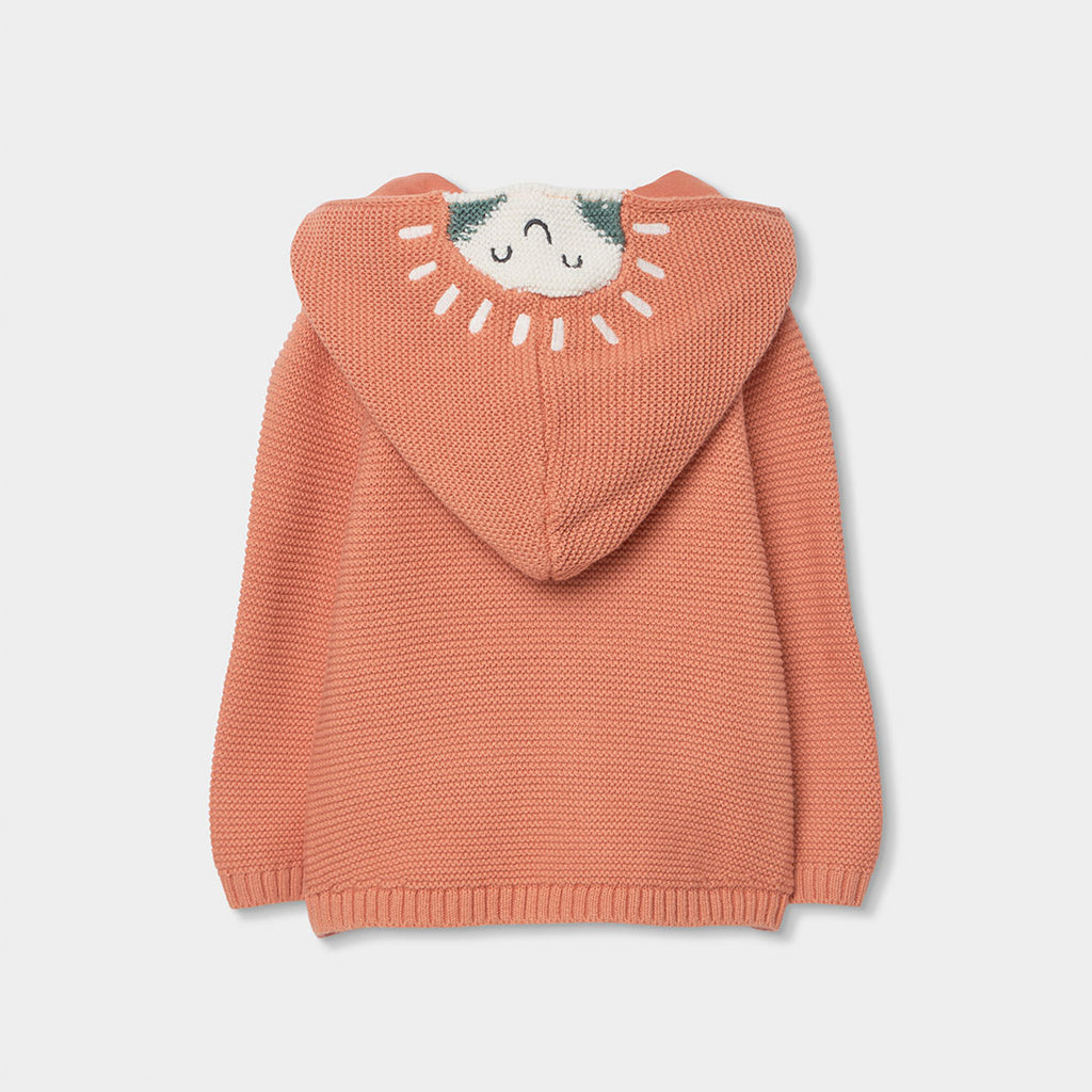 Boboli cardigan con cappuccio  arancio 223131