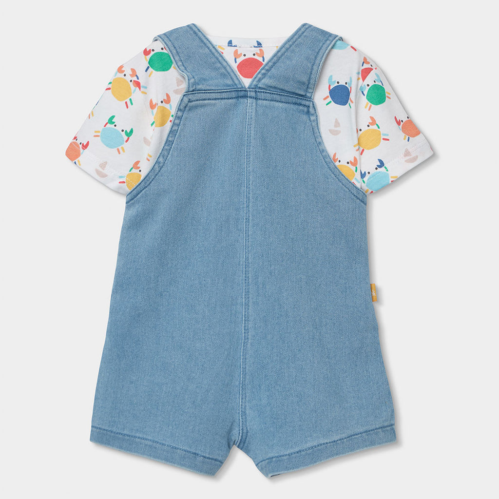 Boboli completo salopette e shirt granchietto 243010