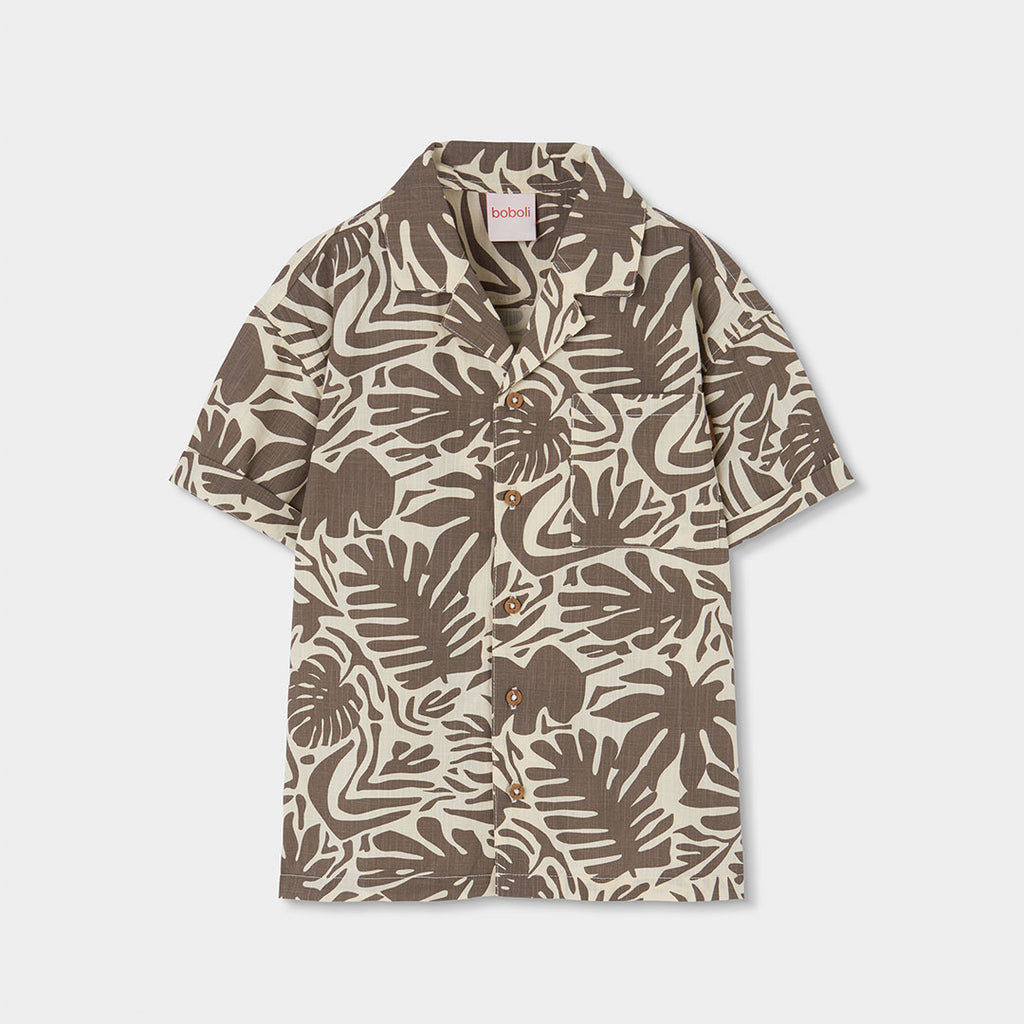 Boboli camicia mezza maniche marrone