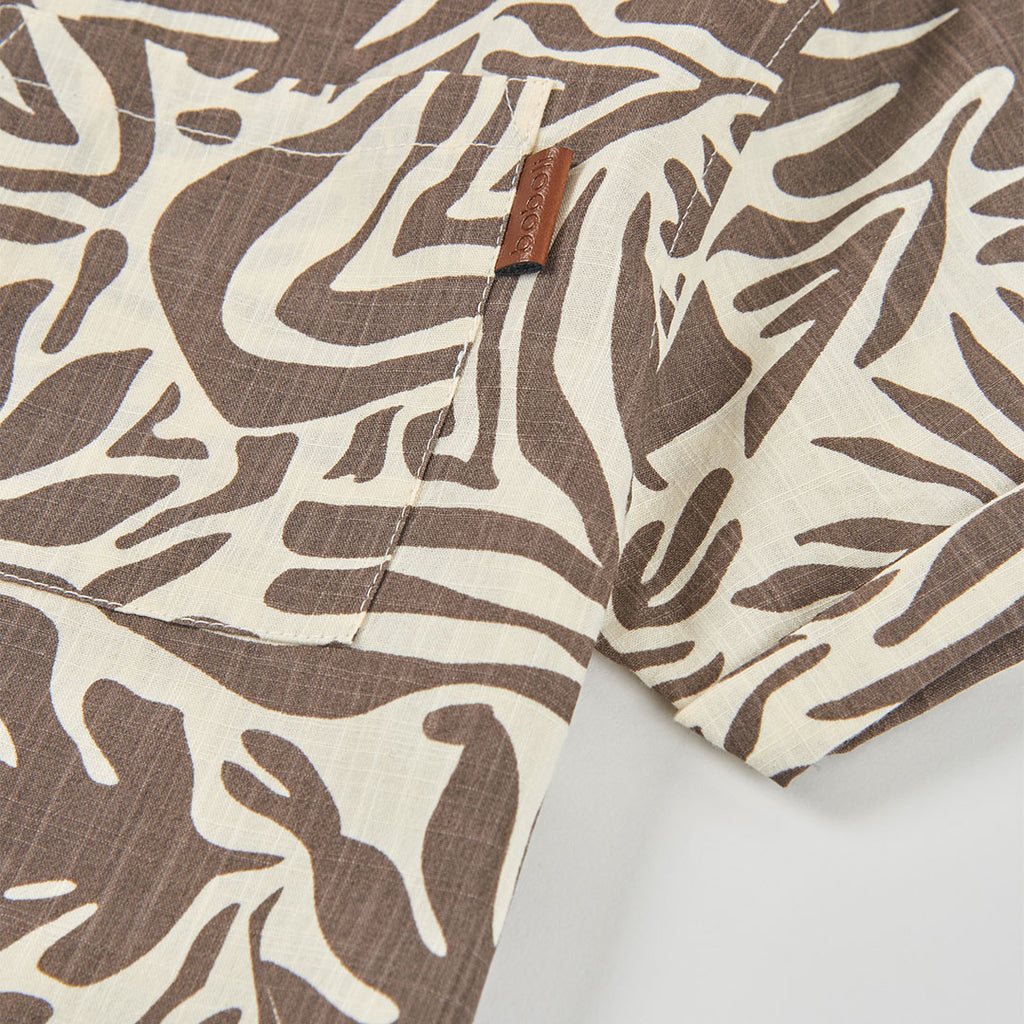 Boboli camicia mezza maniche marrone