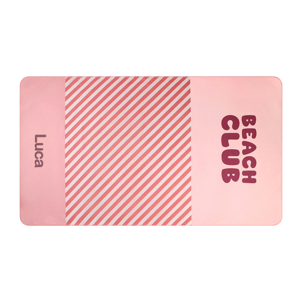 Telo Microfibra Stripes Bloom & Blush Personalizzabile