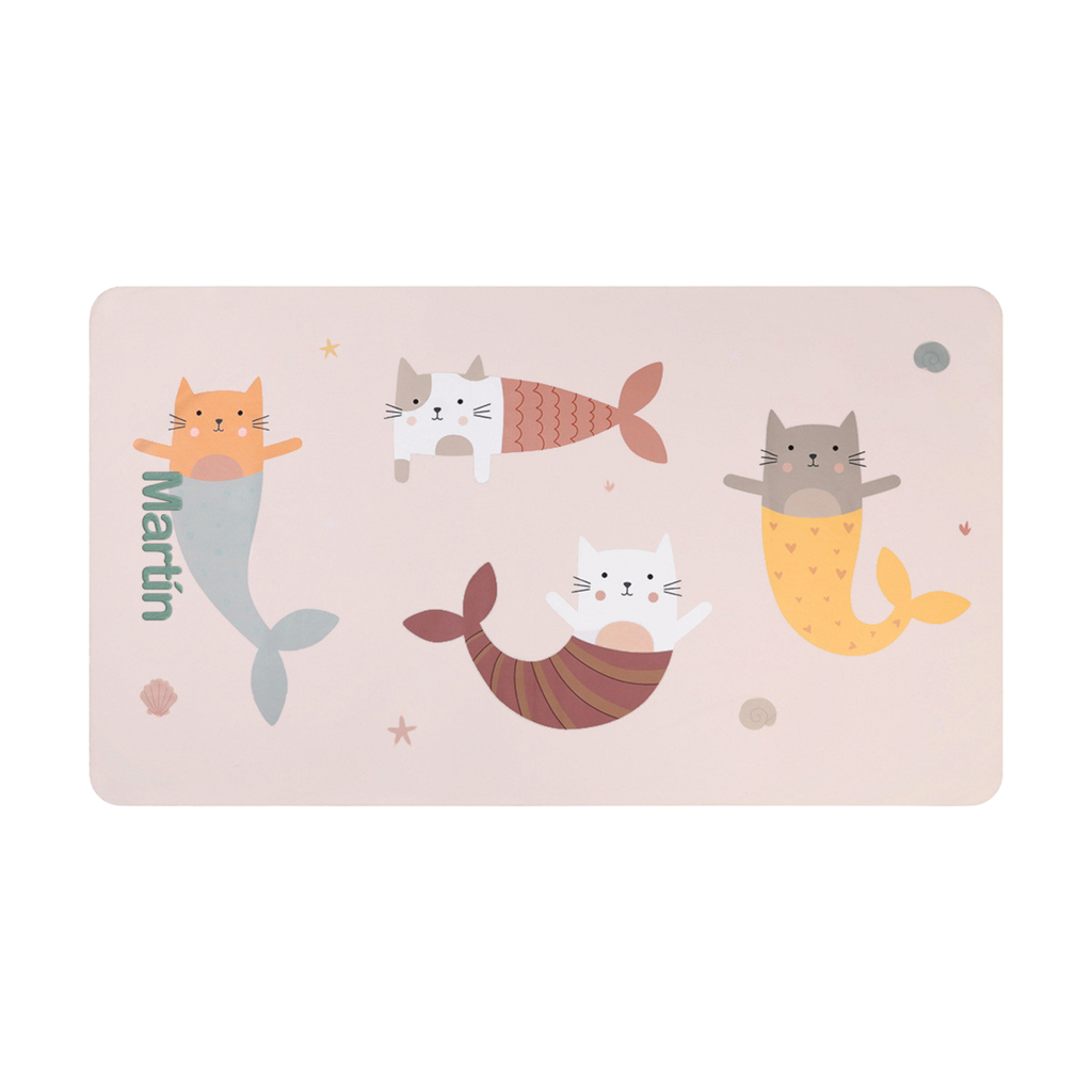 Telo Microfibra Mermaid Cats Personalizzabile