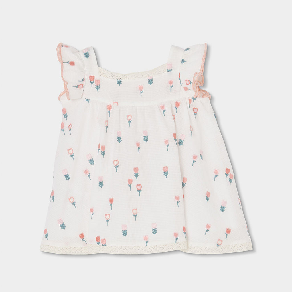 Boboli abito fiori coulotte bambina 703077