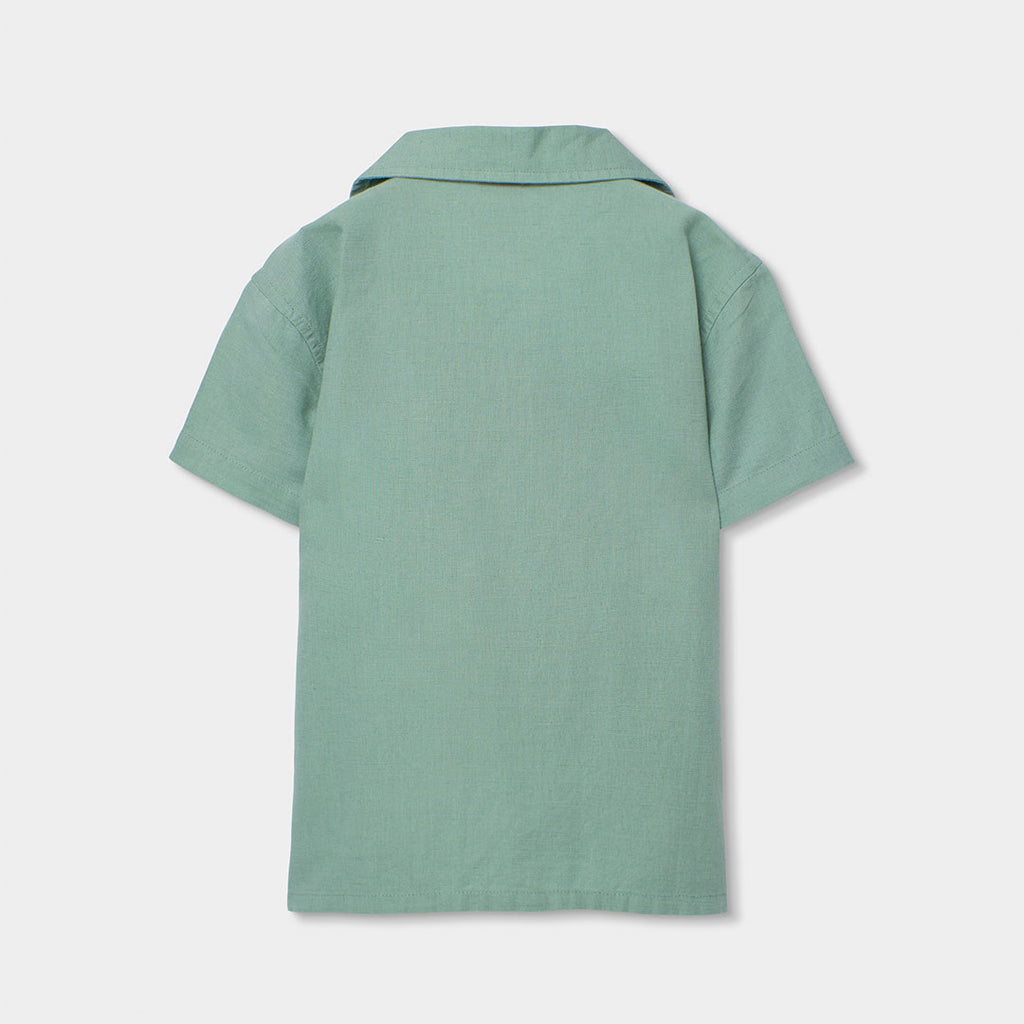 Boboli t-shirt con colletto verde 813091