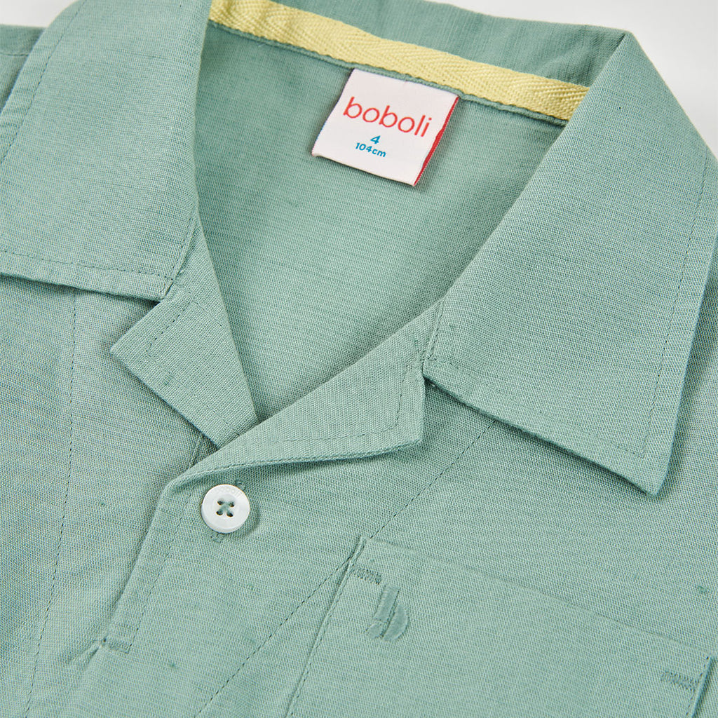 Boboli t-shirt con colletto verde 813091