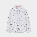 Boboli camicia con balene bianca-blu 823070