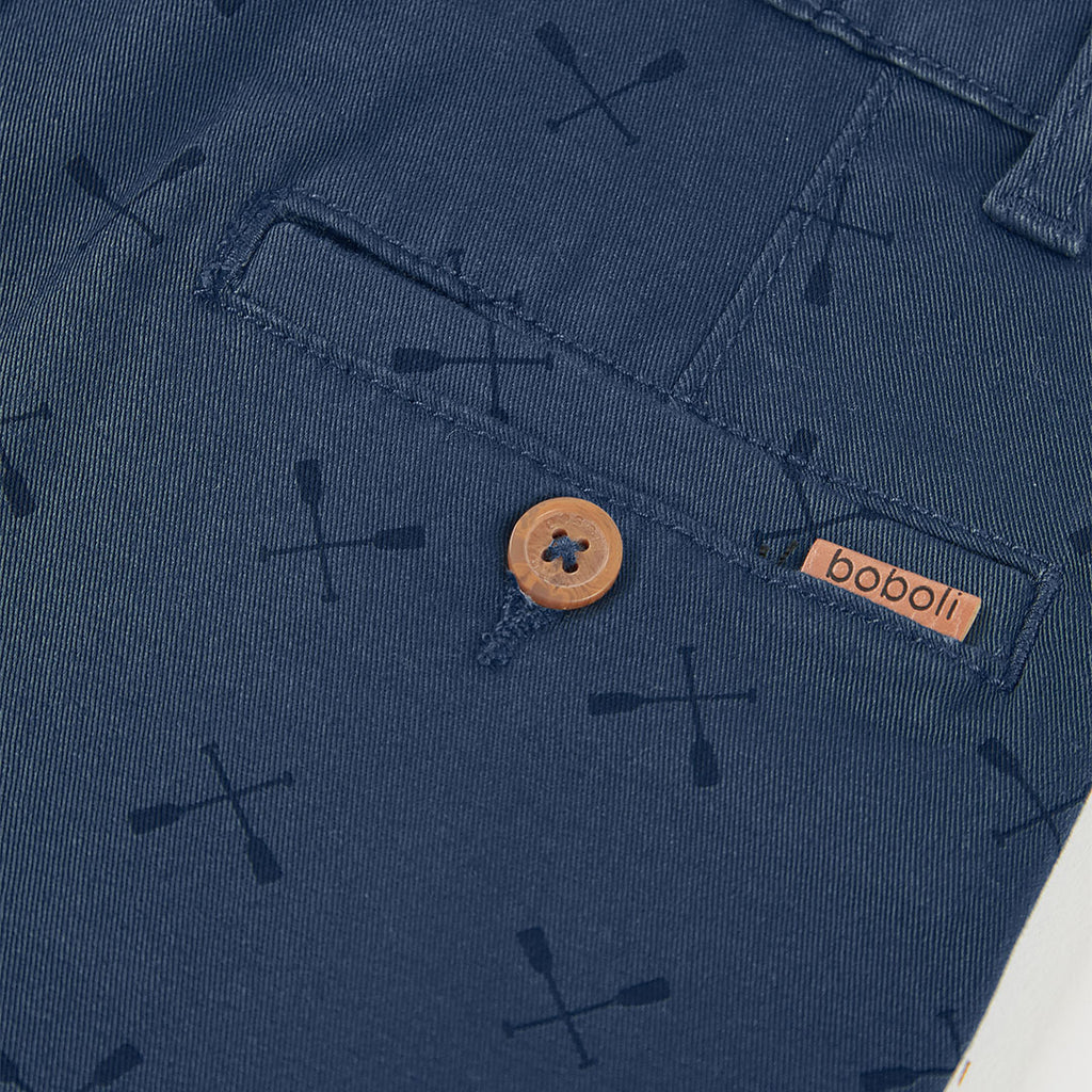 Boboli bermuda blu con stampa remi 843061