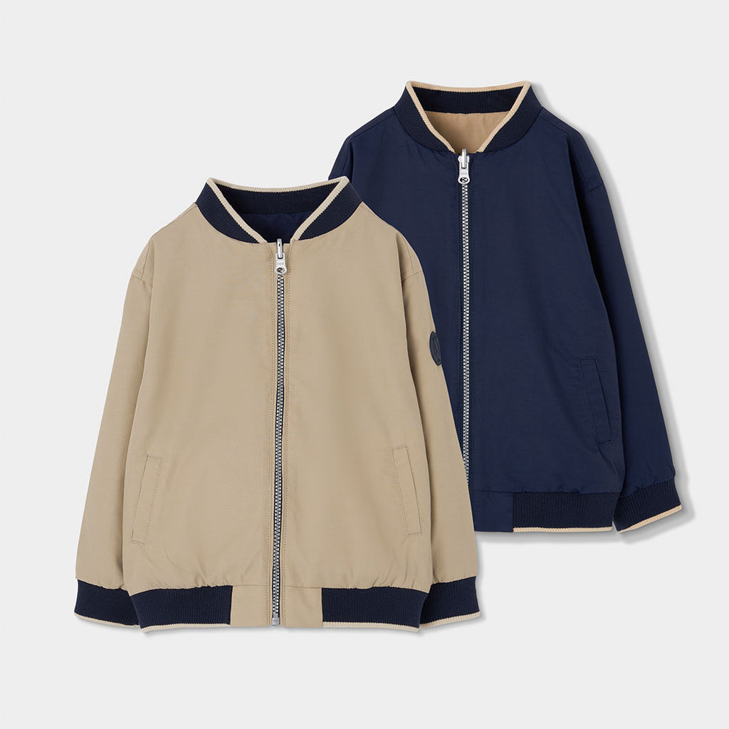 Boboli giubbino reversibile beige-blu
