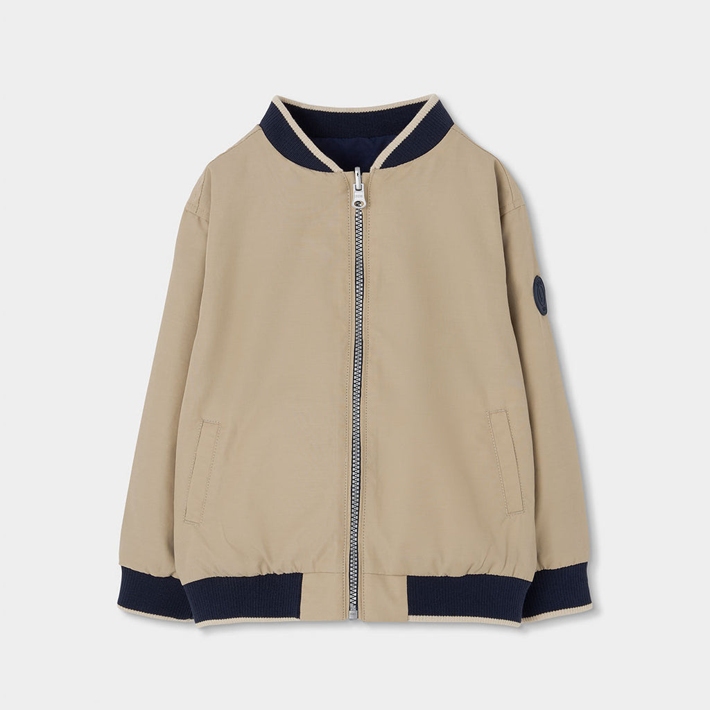 Boboli giubbino reversibile bambino beige blu 873086