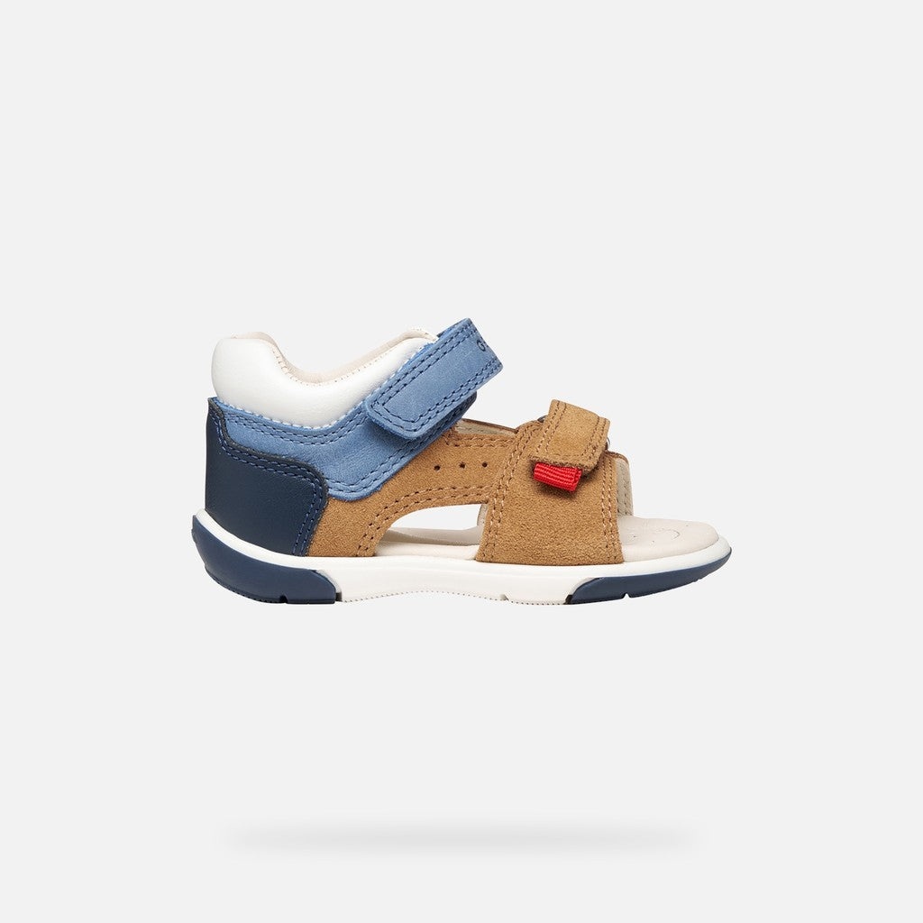 Geox Sandalo B556EB CARAMEL/BLU