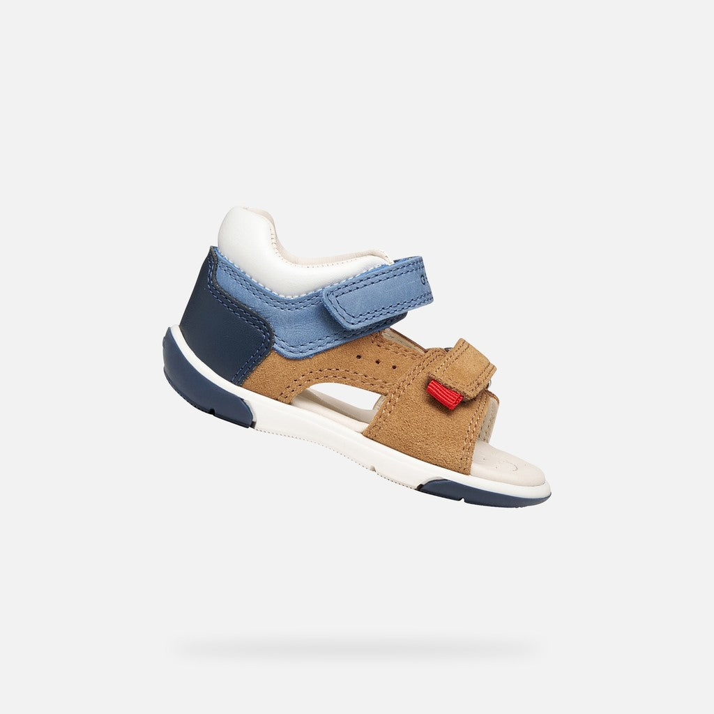 Geox Sandalo B556EB CARAMEL/BLU