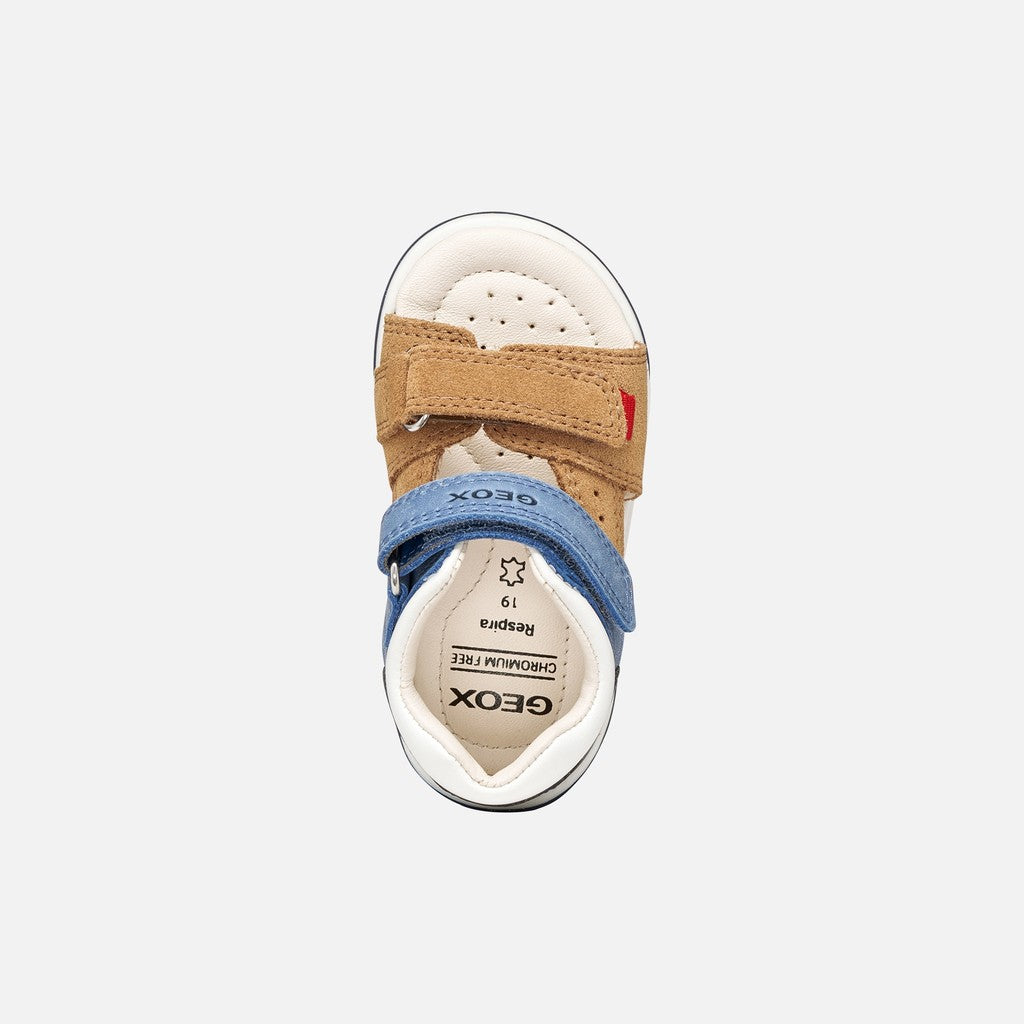 Geox Sandalo B556EB CARAMEL/BLU